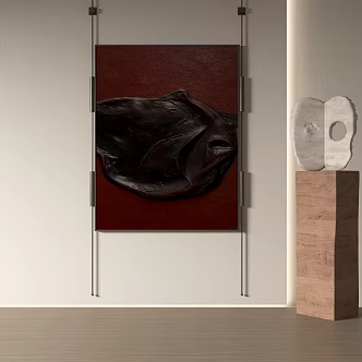 Abstract Hanging Paintings 3d model