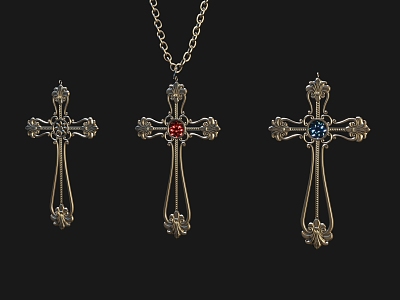 Cross Necklace Cross Pendant Cross Magic Cross 3d model