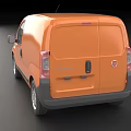 Orange Compact Van Exterior Design With Modern Vehicle Style Features