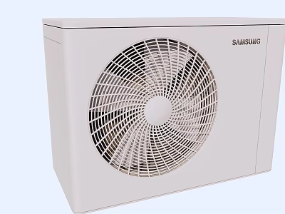 Samsung White Air Conditioner Fan With Modern Design And Cooling Ventilation 3d model