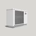 White Air Conditioner Fan With Efficient Cooling Grille And Modern Design 3d model