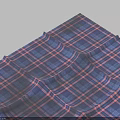 Soft Cotton Checkered Cloth With Blue Red Pattern For Household Daily Use And Decoration