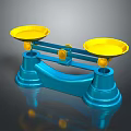 Commercial Weighing Balance Scale With Yellow Trays And Blue Sturdy Base For Business Use