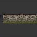 Medieval Stone Wall Enclosure With Iron Gate And Brick Structure Details 3d model