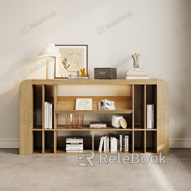 Modern Bookcase Bookcase Storage Decorative Cabinet model