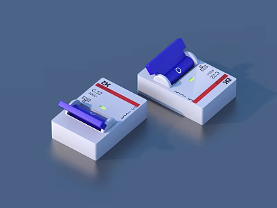 COVID-19 Antigen Test Kit With Blue Cap And White Packaging For Home Use 3d model