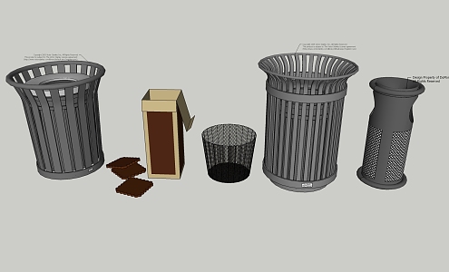 Modern trash can trash can trash can cup vase household items 3d model