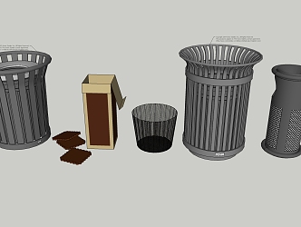 Modern trash can trash can trash can cup vase household items 3d model