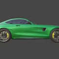 Green Mercedes High Performance Sports Car With Sleek Body And AMG Grille Design