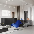Modern Clothing Store Interior With Hanging Apparel And Minimalist Display Racks