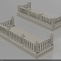 Classical Stone Balustrades Featuring Ornamental Columns And Decorative Balusters For Buildings 3d model