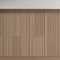 Modern Wooden Wainscoting With Vertical Panel Design For Interior Walls 3d model