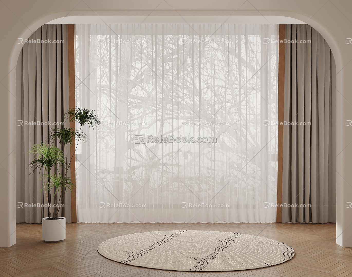 Jane's Curtain 3d model