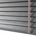 Modern Gray Venetian Blinds With Neatly Arranged Slats For Window Covering