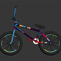 Colorful Children's Bicycle With Fun Stylish Frame And Vibrant Wheel Designs