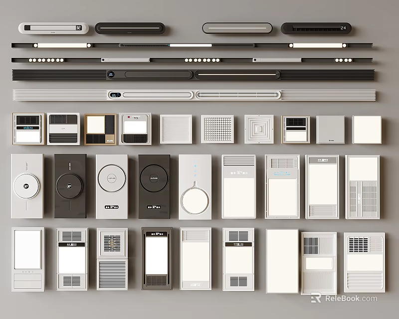 Various Modern Switch Panels With Different Designs And Styles For Home Use 3d model