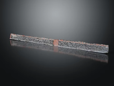 Wood Stone Decorative Strip With Natural Texture Combined Elegant Design For Interior Decoration 3d model
