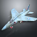Vintage Green Camouflage Fighter Jet With Round Badges Twin Engines And Cockpit