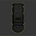 Armored Military Vehicle With Reinforced Body Emergency Lights And Large Off Road Tires