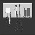 Sleek Modern Building Interior Featuring Wall mounted Fixture and Functional Components on Dark Background