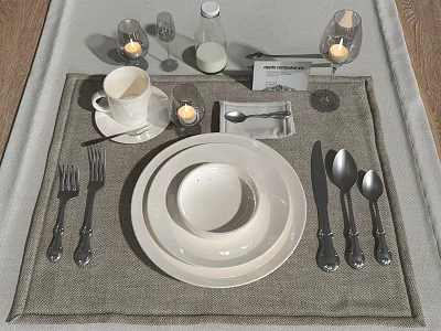 Modern Tableware 3d model