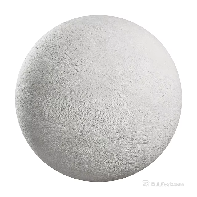 White Round Textured Floor Tile For Modern Home Interior Design Projects 3d model 