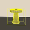 Light Wood Toned Round Top Side Table With Tapered Base In Minimalist Modern Style