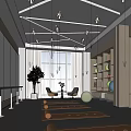 Spacious Yoga Fitness Studio With Yoga Mats Wooden Shelves And Green Plants