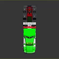 Green Truck Cab With Modern Design Reflective Surface And Sleek Appearance