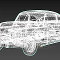 Green Classic Vintage Car Featuring Retro Body Design And Silver Trim