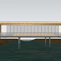 Modern Covered Bridge Landscape Covered Bridge Landscape Bridge Modeling Bridge Arch Bridge pedestrian bridge 3d model