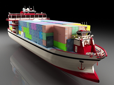 cargo ship cargo ship container ship 3d model