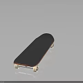 Children Skateboard with Black Deck Orange Trim and White Wheels for Kids Fun