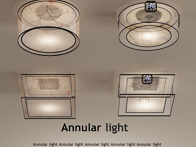 New Chinese ceiling lamp 3d model