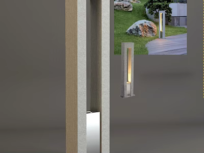 Modern Outdoor Lights With Warm Glow For Garden Path Decoration 3d model