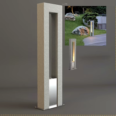Modern Outdoor Lights With Warm Glow For Garden Path Decoration 3d model