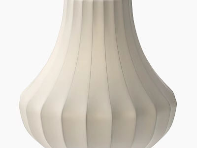 Modern White Ribbed Design Chandelier With Stylish Minimalist Look For Interior Decor 3d model