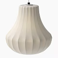 Modern White Ribbed Design Chandelier With Stylish Minimalist Look For Interior Decor