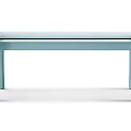 Modern Simple Dining Table With Brown Tabletop And Light Green Legs 3d model