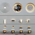 Silent wall lamp embedded gypsum lamp 3d model