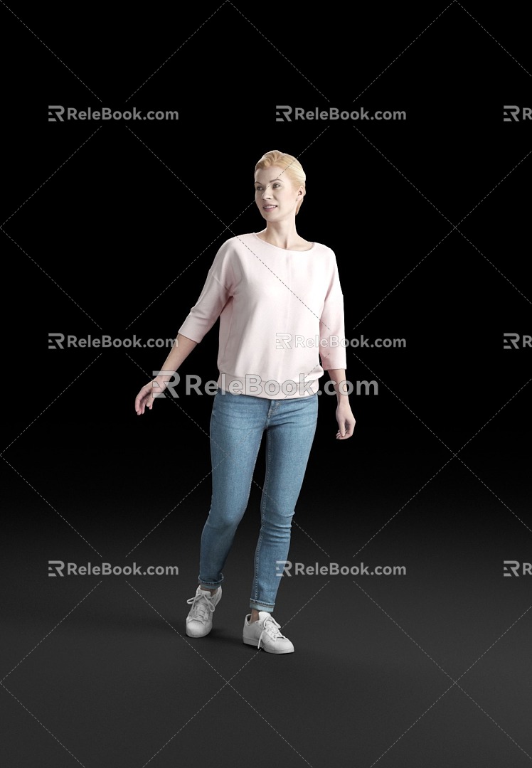 Modern Woman Female Characters 3d model