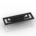 Stylish Black Geometric Design Decorative Handle for Modern Furniture Drawer and Cabinet Applications