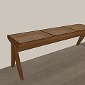 CASSINA rattan sofa stool bench shoes 3d model