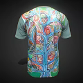 Artistic T Shirt With Colorful Tree Pattern And Vibrant Graphic Design