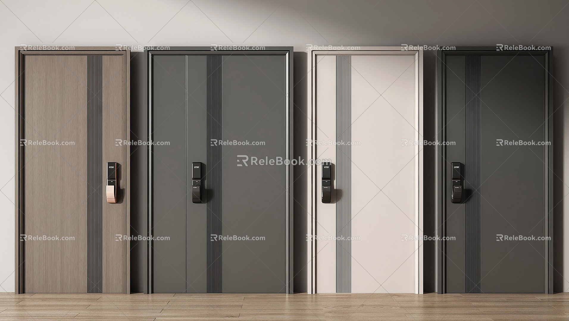 Modern Entry Door Entry Door Security Door Entry Door Password Door Fingerprint Lock Door 3d model