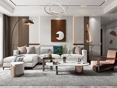 modern living room 3d model