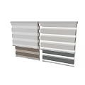 Window Blinds In White Gray Brown Colors For Modern Home Interior Design