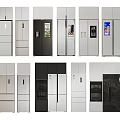 Various Styles Refrigerators and Freezers with Black Silver White Modern Design