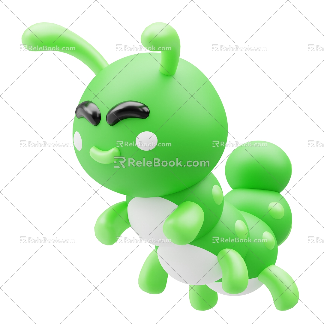 Modern Caterpillar Insect Cartoon Caterpillar 3d model