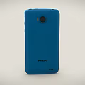 Philips Touchscreen Smartphone With White Body And Blue Frame Colorful Wallpaper App Icons